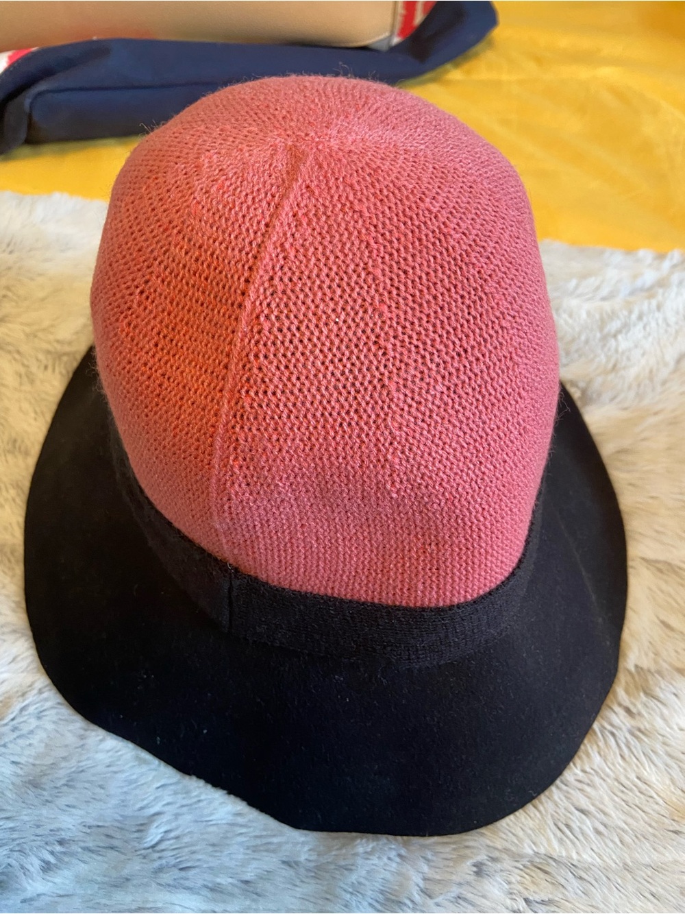 Lilly Pulitzer Pink Knit Crown with Black Brim Women's Hat